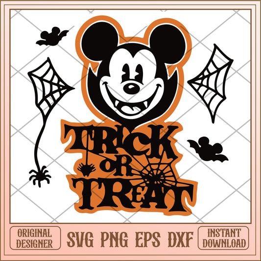 Trick or treat Mickey svg, Halloween characters svg, digiotal download