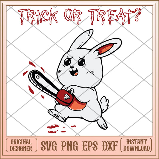 Trick or treat Rabbit svg, Halloween characters svg, digital download