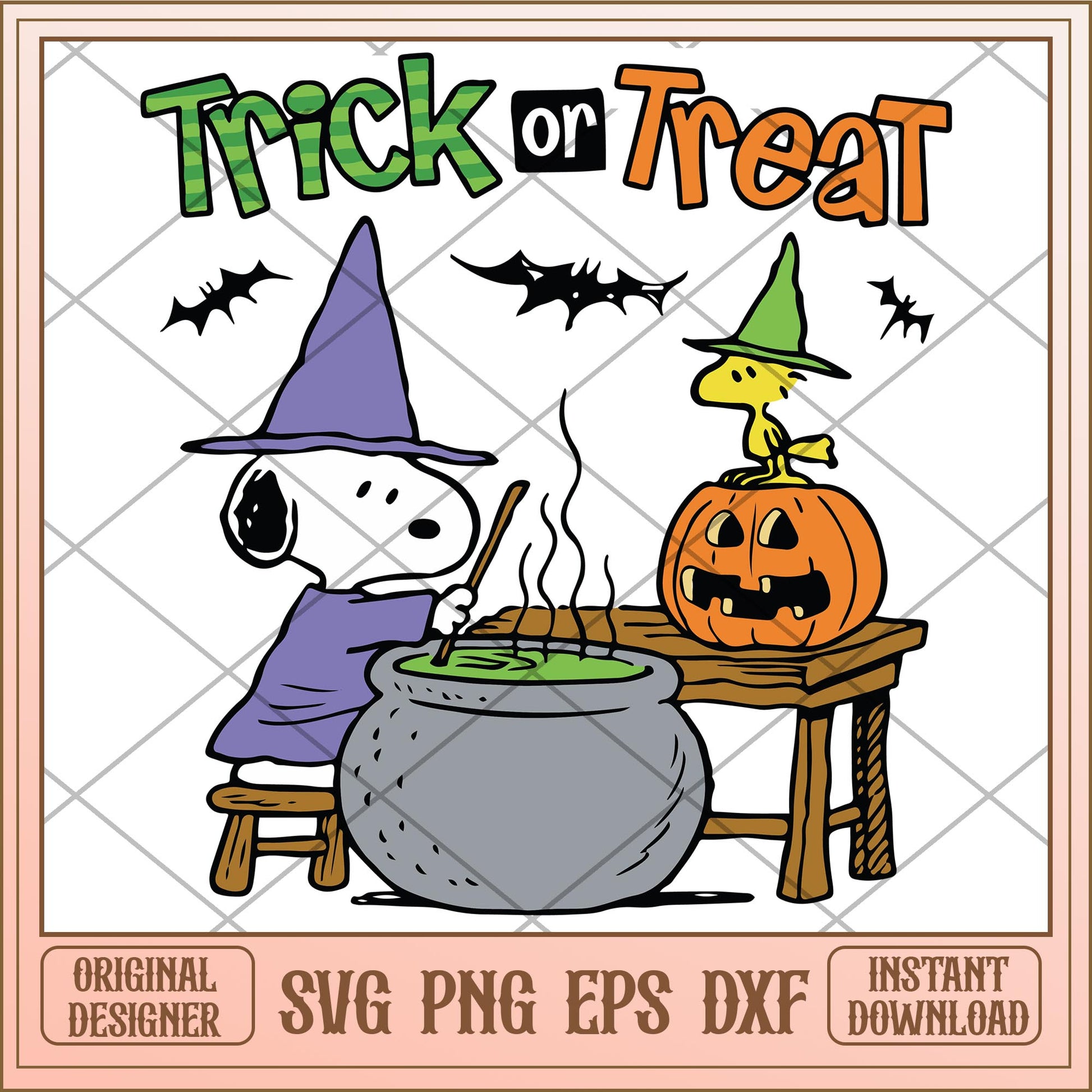 Trick or treat snoopy halloween svg, Halloween characters svg, digital download