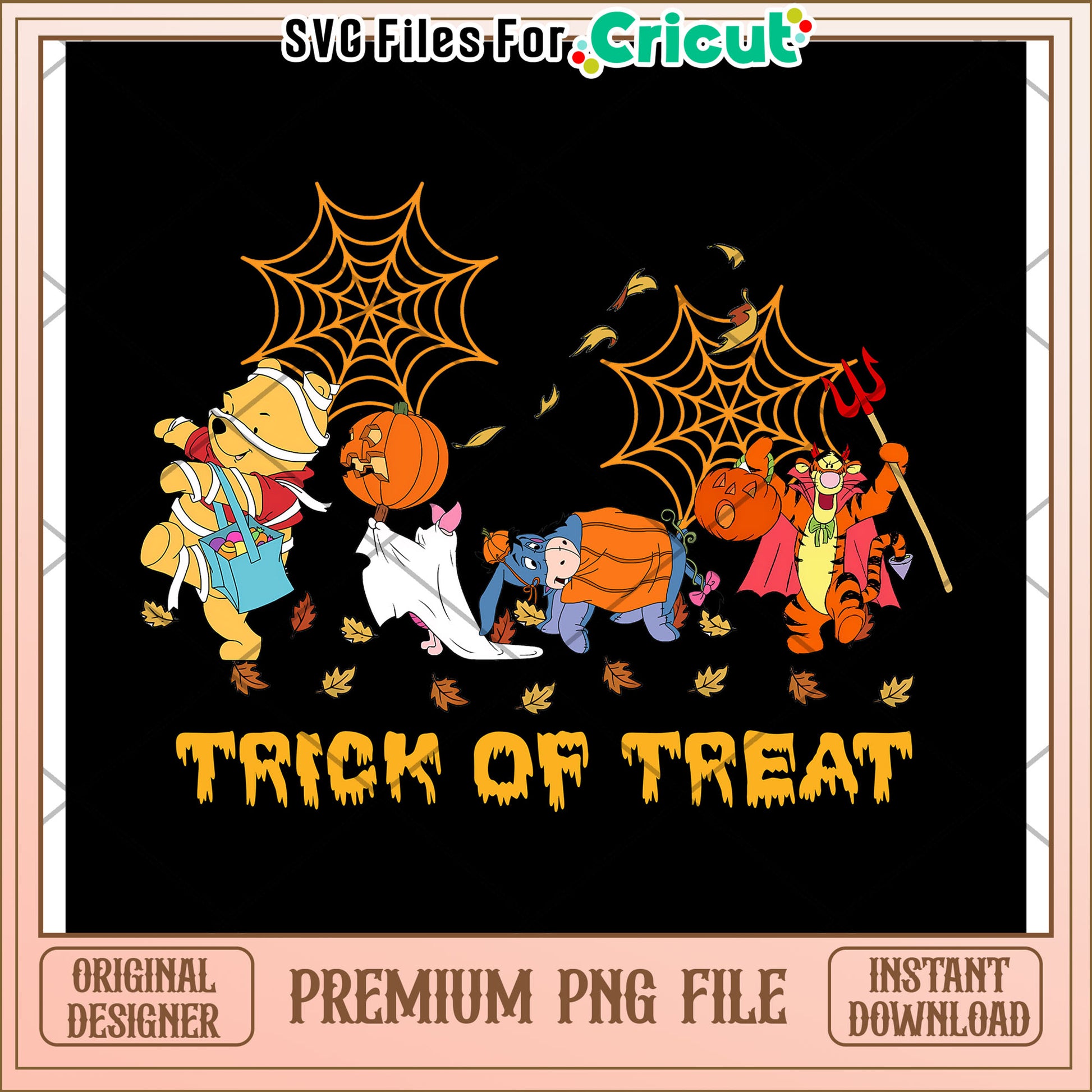 Trick of treat Pooh halloween png