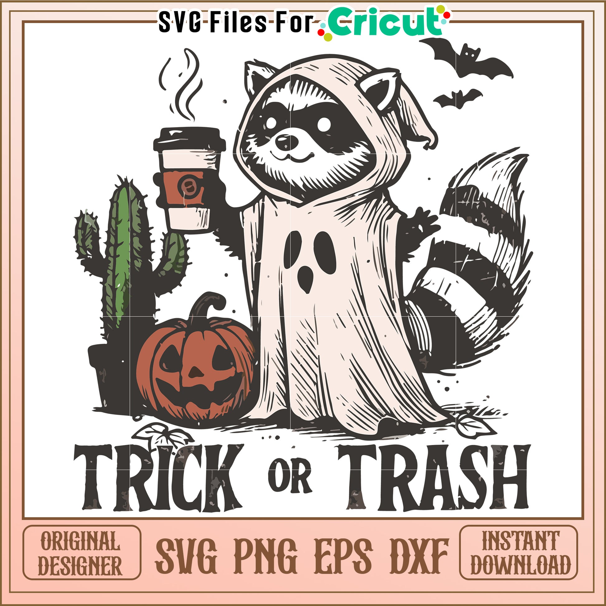 Trick or trash svg, spooky halloween svg, halloween season svg