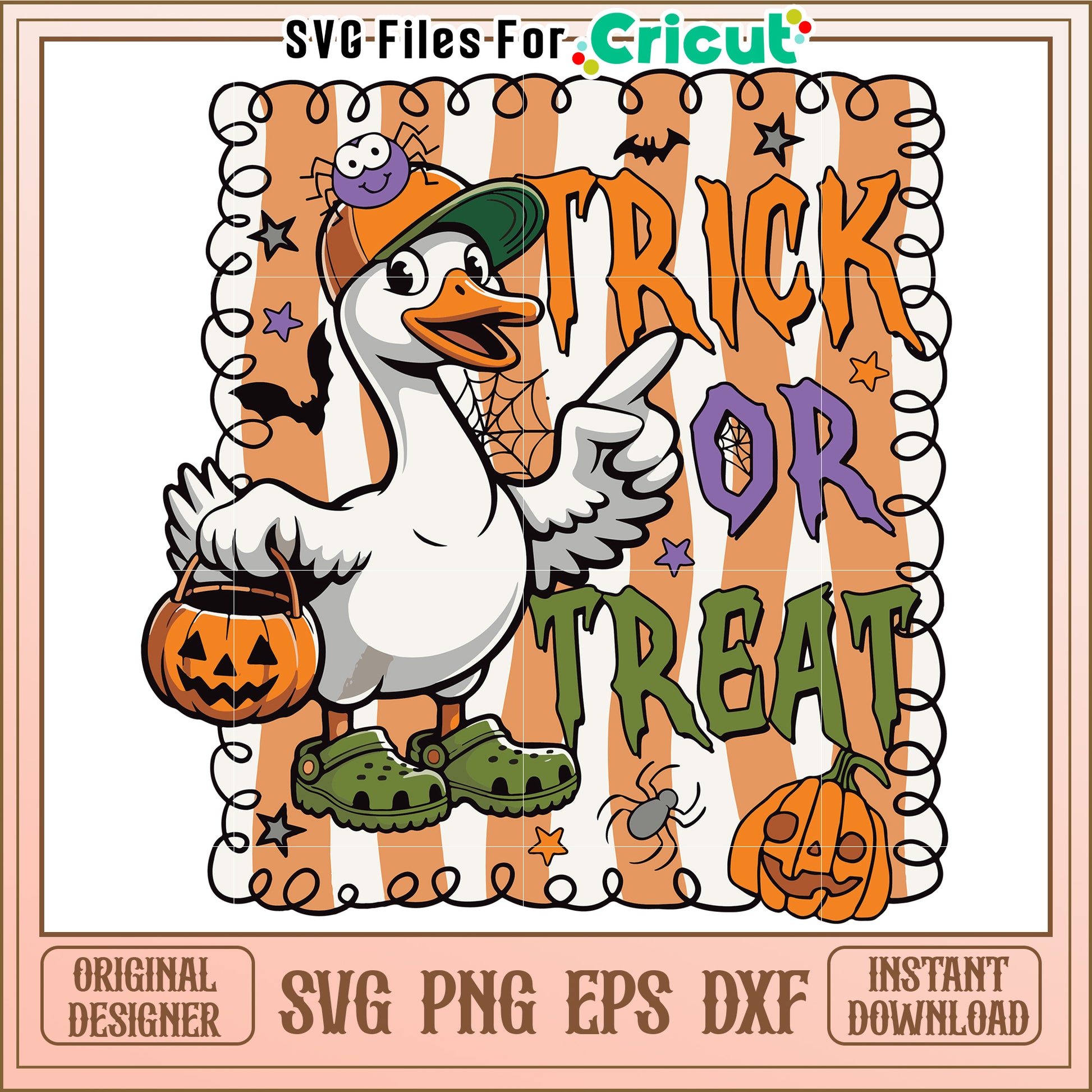 Trick or treat goose svg, spooky halloween svg, halloween season svg