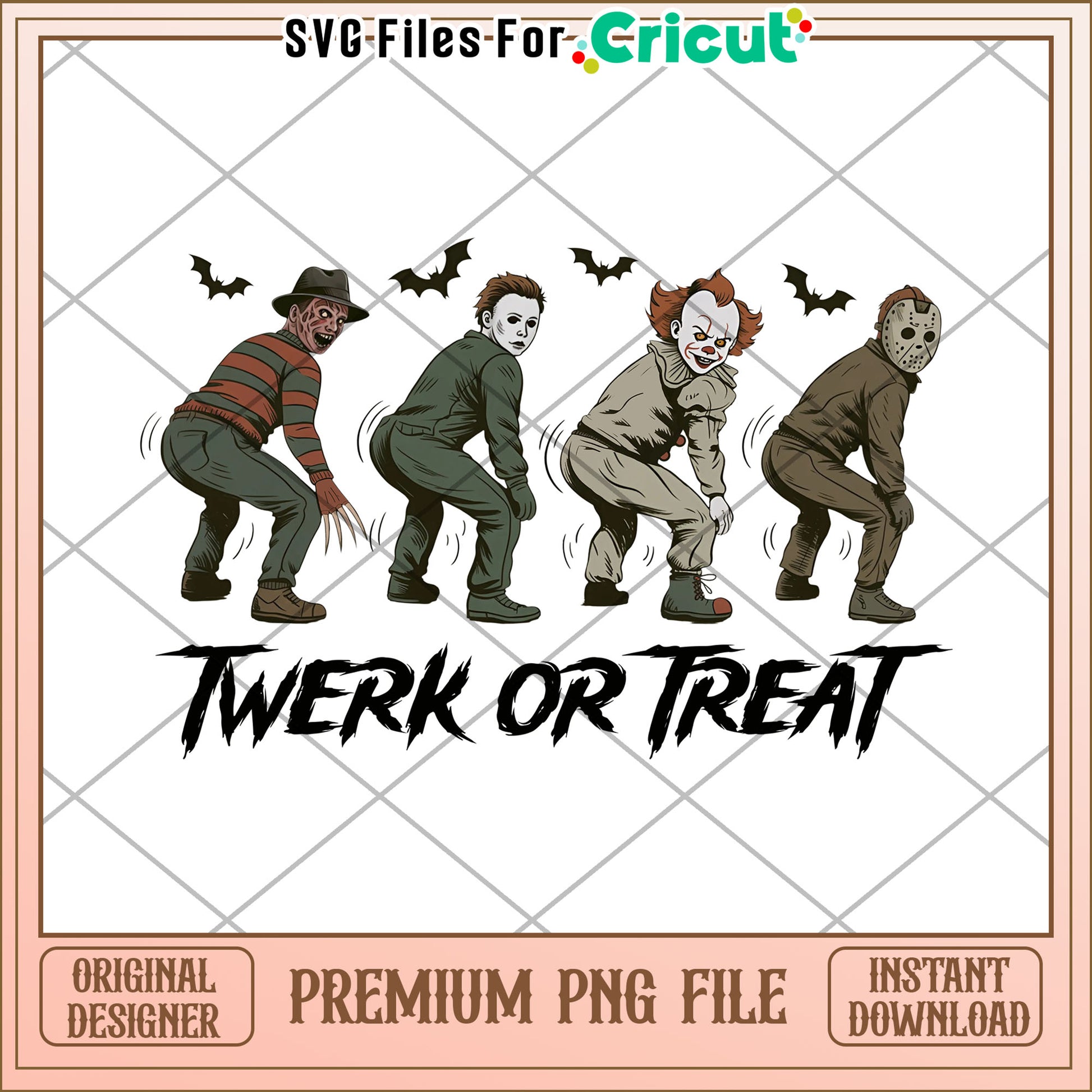 Trick or treat killers png, halloween toys png, halloween characters png