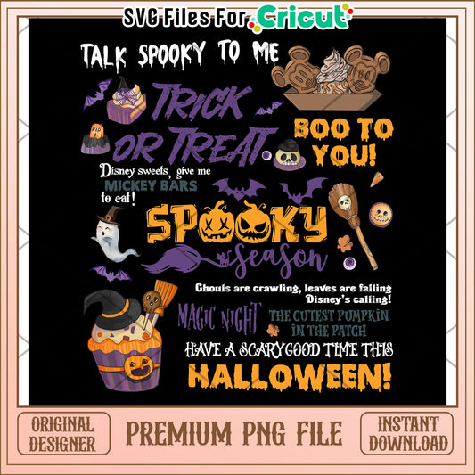 Trick or treat spooky png, halloween characters png, halloween time png