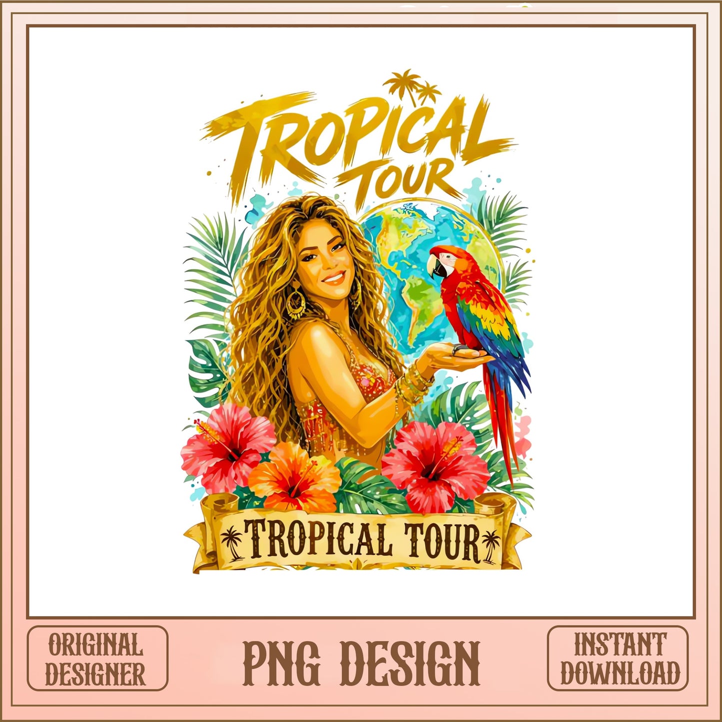 Tropical Tour PNG, Summer Tropical Shirt Design, Sublimation PNG