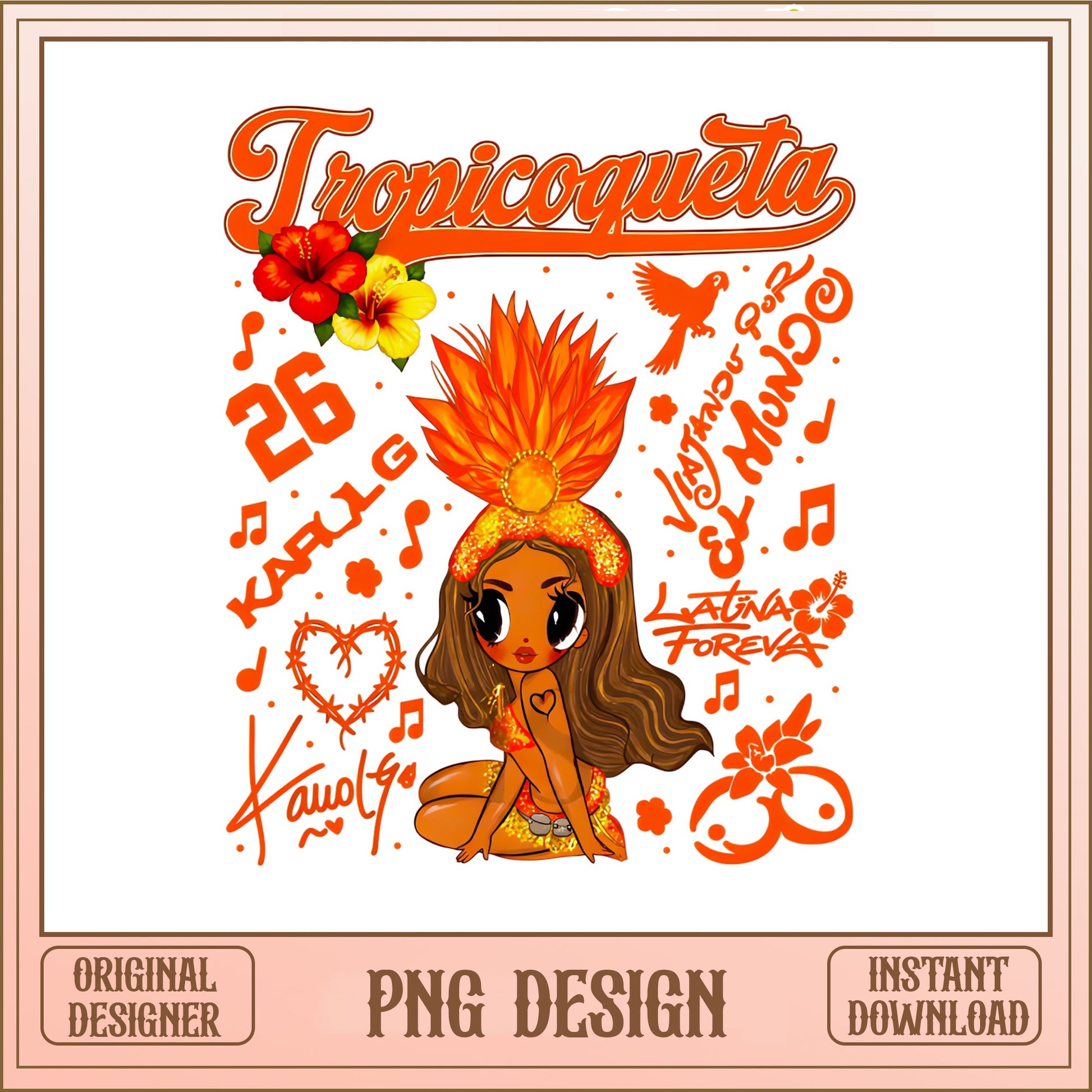 Tropicoqueta Karol G PNG, Latina Foreva PNG, Bichota PNG