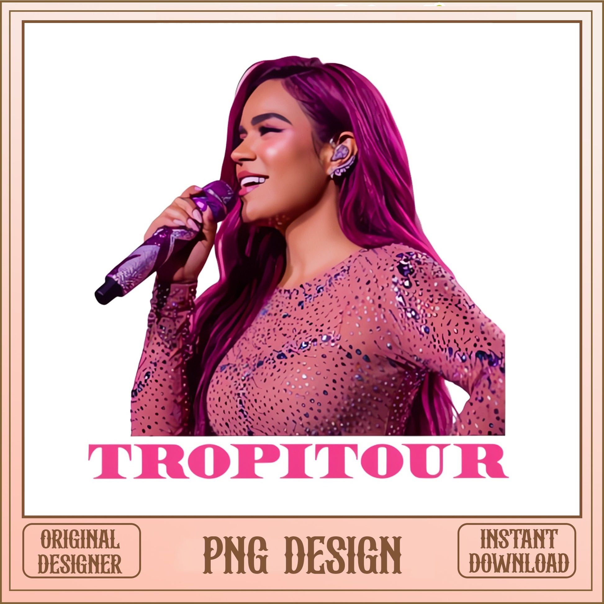 Tropitour Singer Concert PNG, Latin Music Fan Shirt PNG, Singer PNG