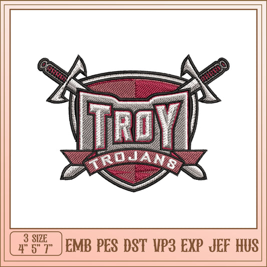 Troy Trojans Embroidery Design