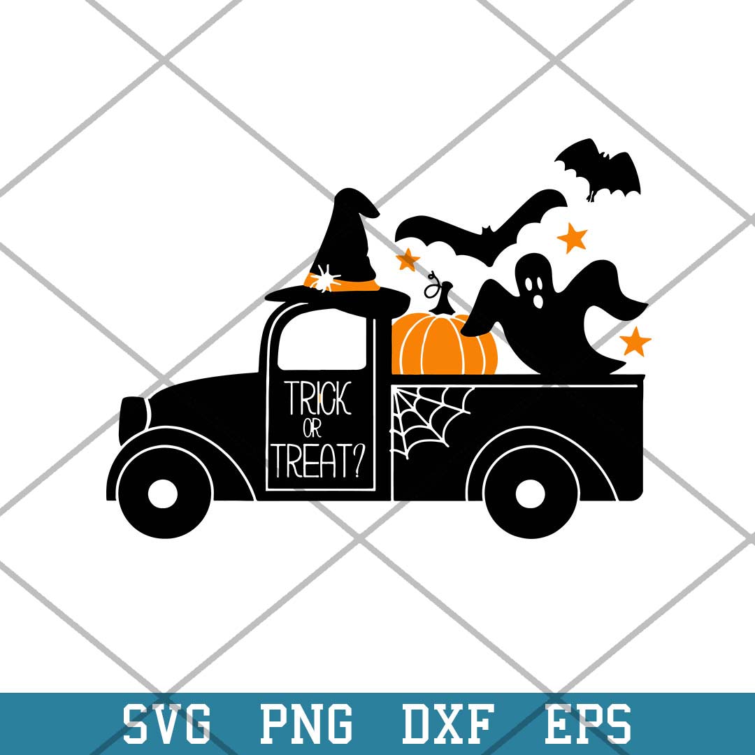 Truck Trick Or Treat Svg, Halloween Svg-Svgfilesforcricut