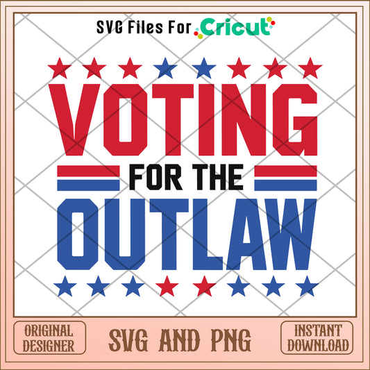 Trump 2024 voting for the outlaw SVG