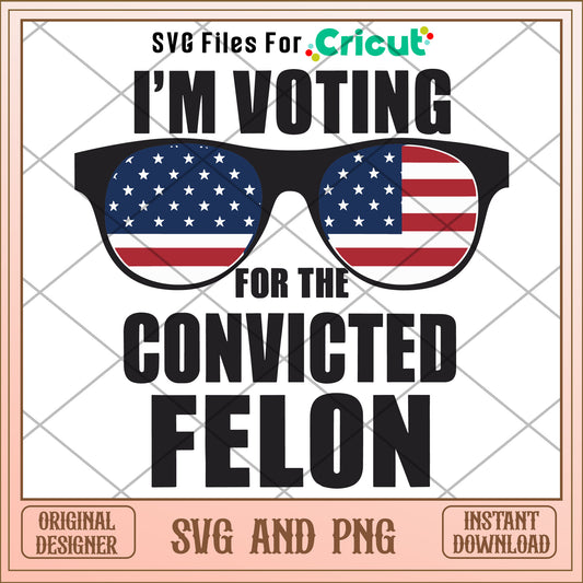 Trump voting for the Convicted Felon SVG