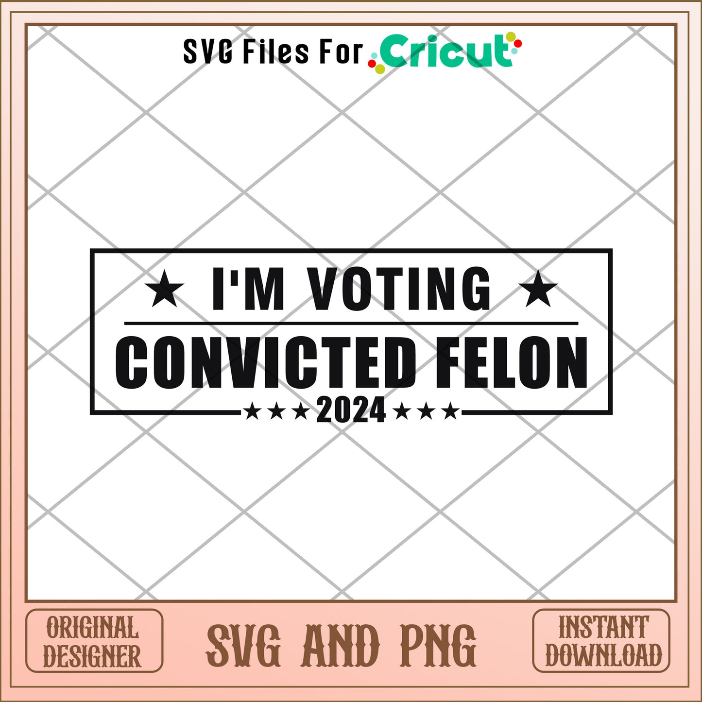 I'm voting convicted felon 2024 SVG design