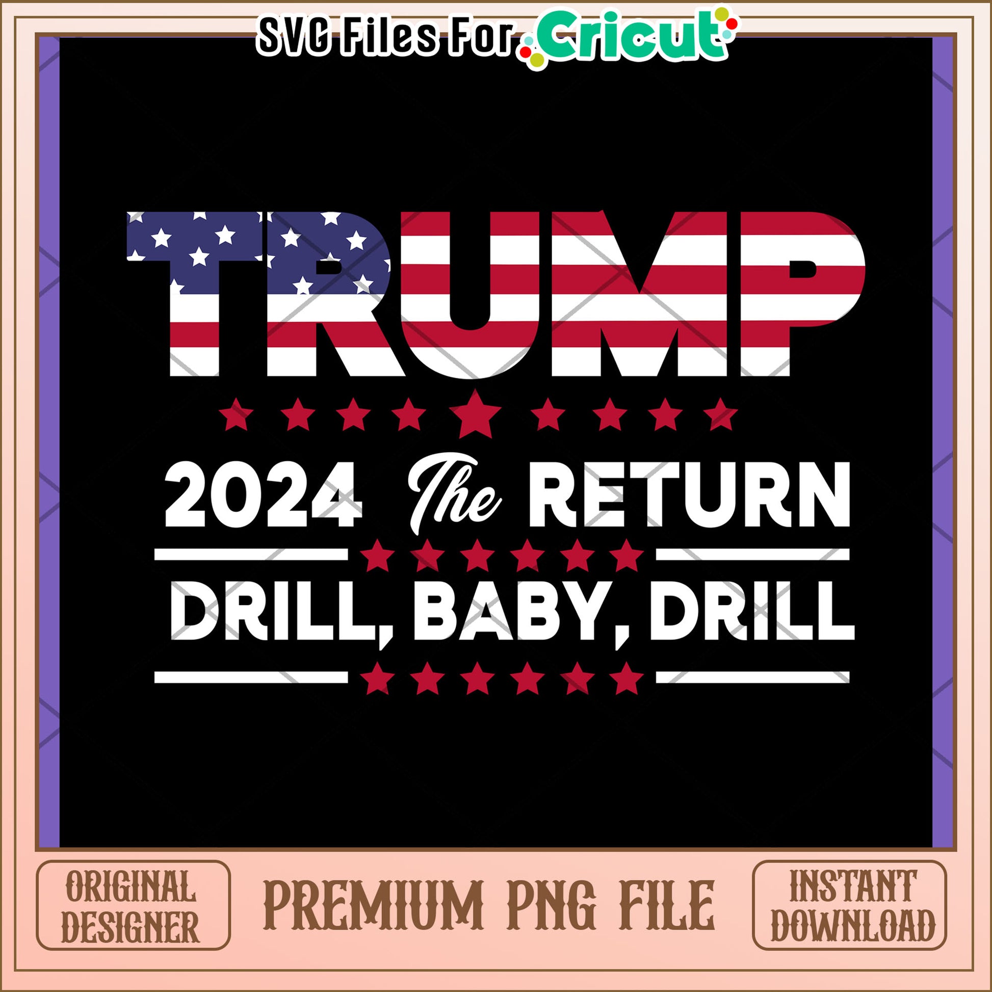 Trump 2024 Return PNG Design