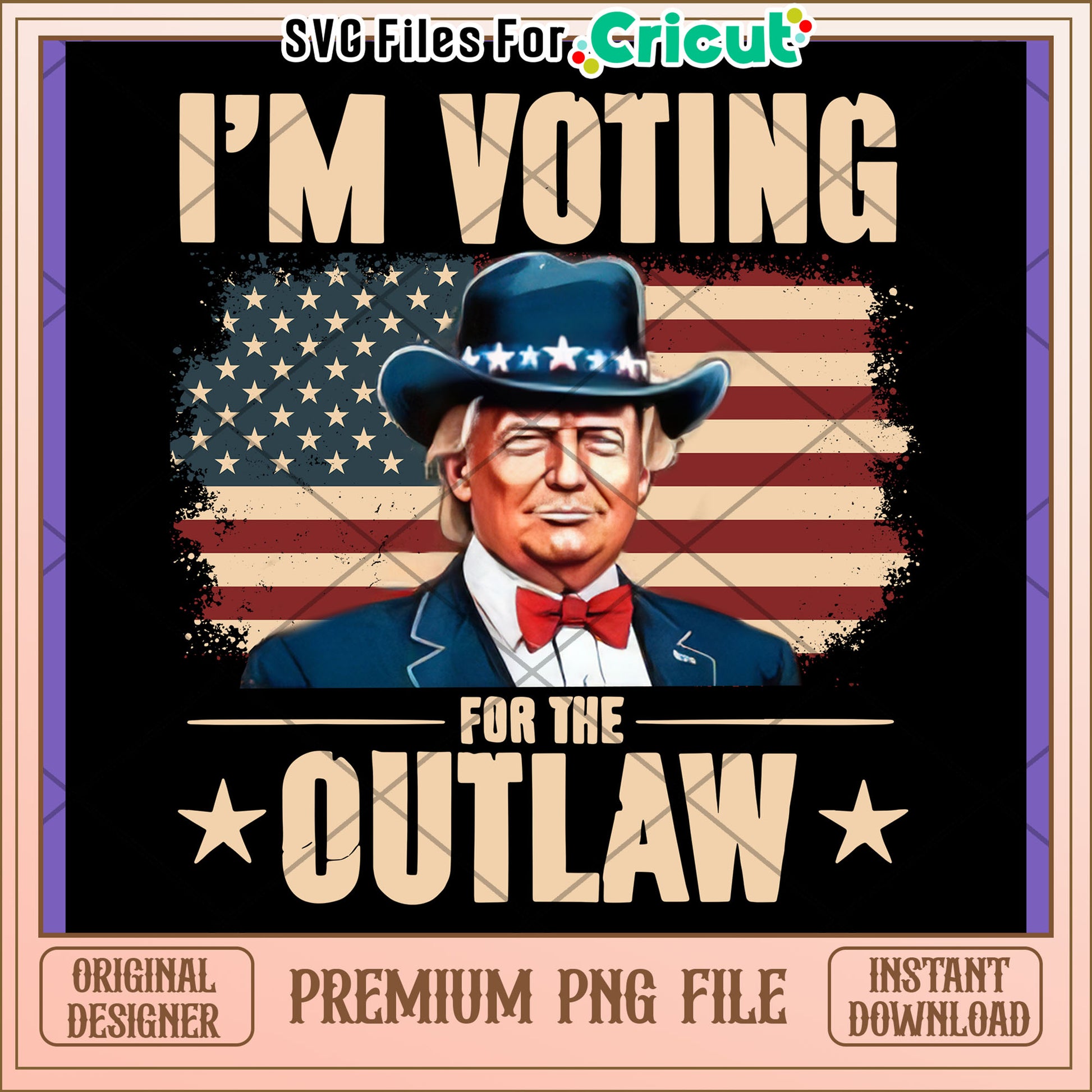 Trump Outlaw Voting PNG Design
