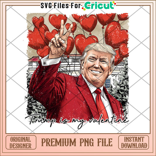 Trump Valentine PNG Design Download
