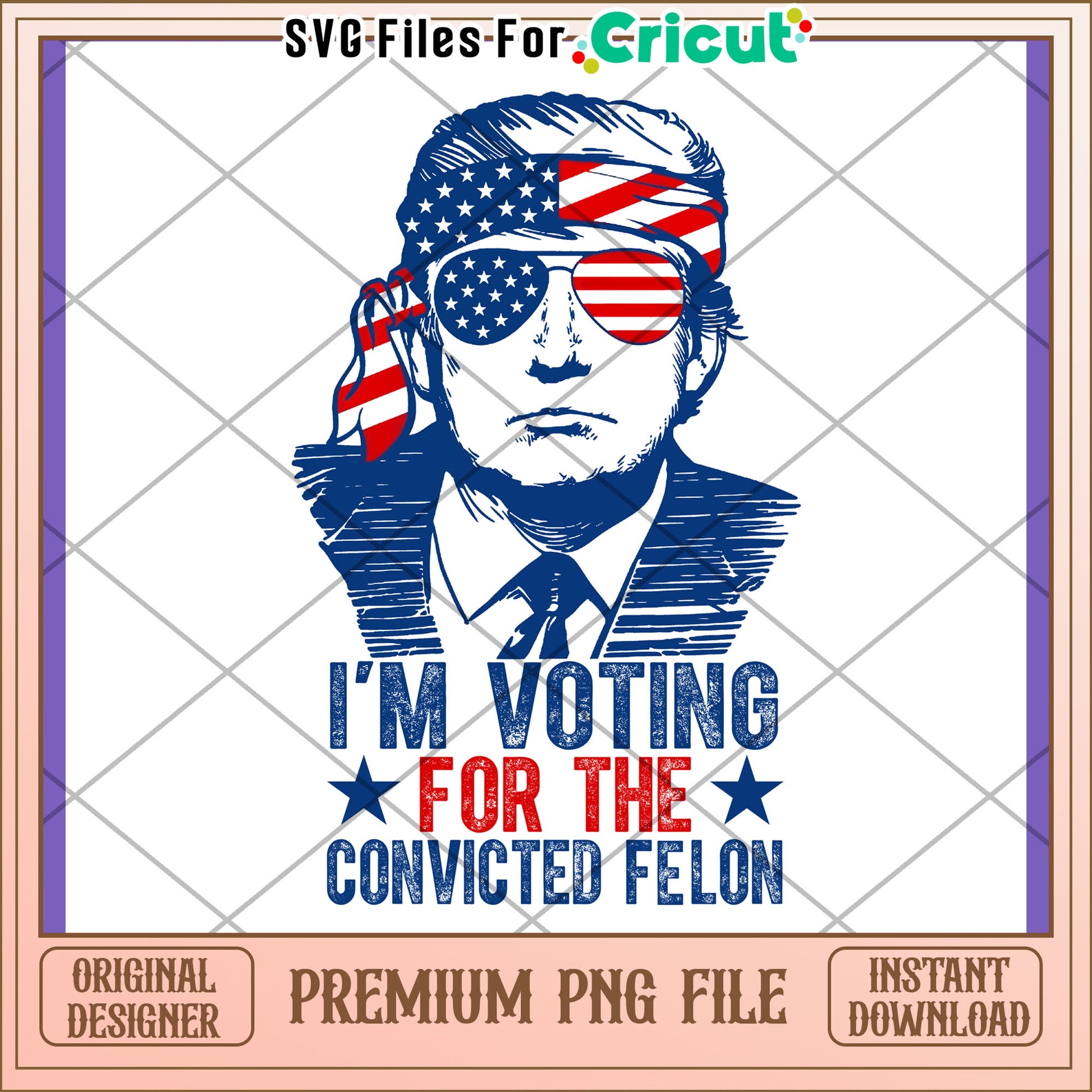 Trump Voting PNG Design Instant Download