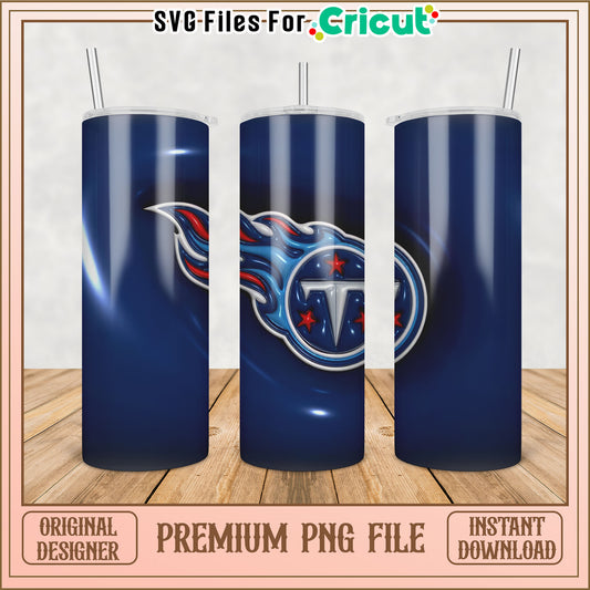 Tumbler Design PNG File for Cricut with Sports Team Theme
