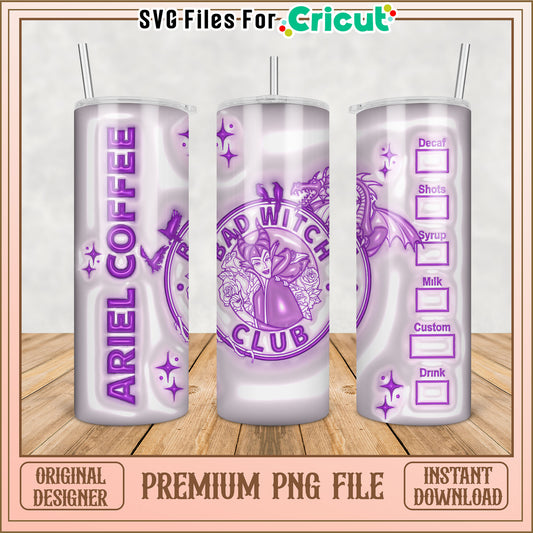 Tumbler PNG Bad Witch Club Design