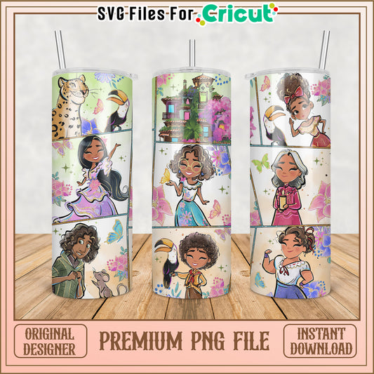 Tumbler PNG Cartoon Girl Design