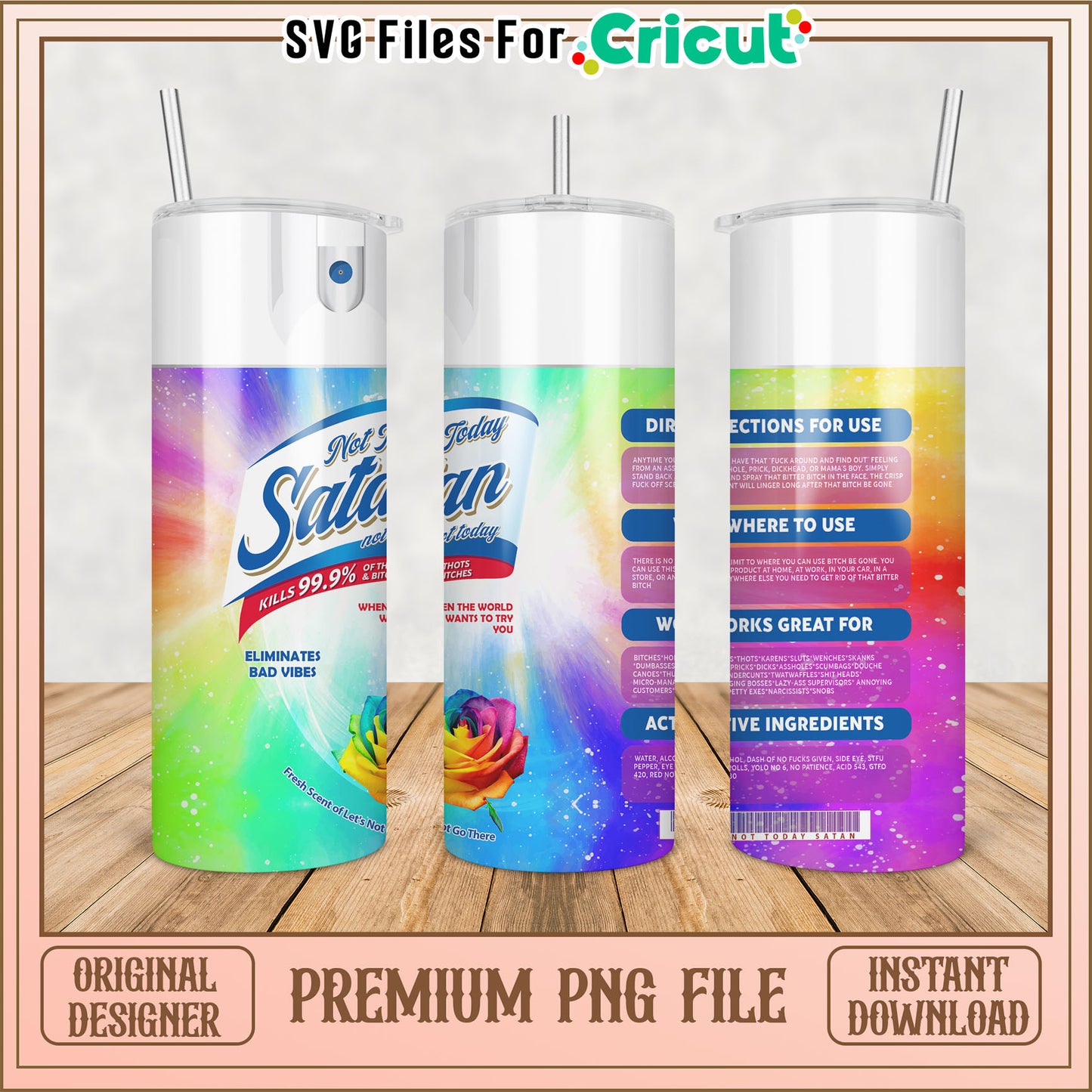 Tumbler PNG Design Instant Download