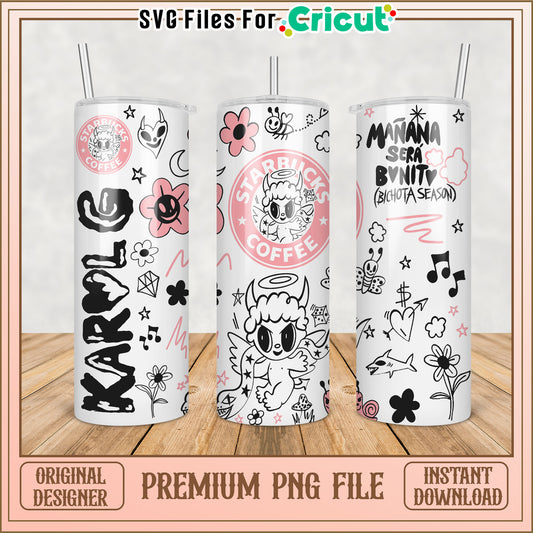 Tumbler PNG Design Starbucks Kawaii Angel