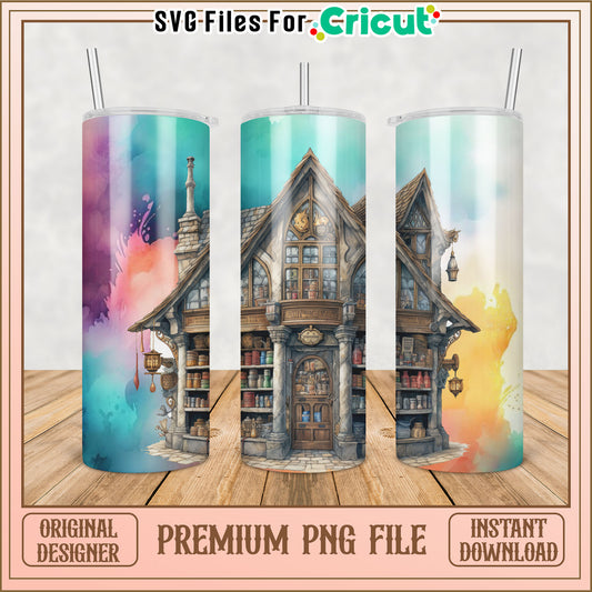 Tumbler PNG Design Watercolor Shop