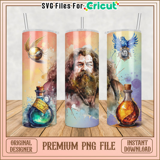 Tumbler PNG Designs Watercolor Harry Potter