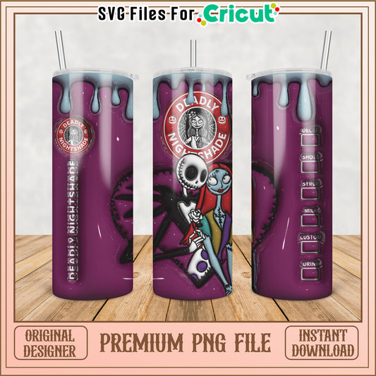 Tumbler PNG Jack & Sally Design