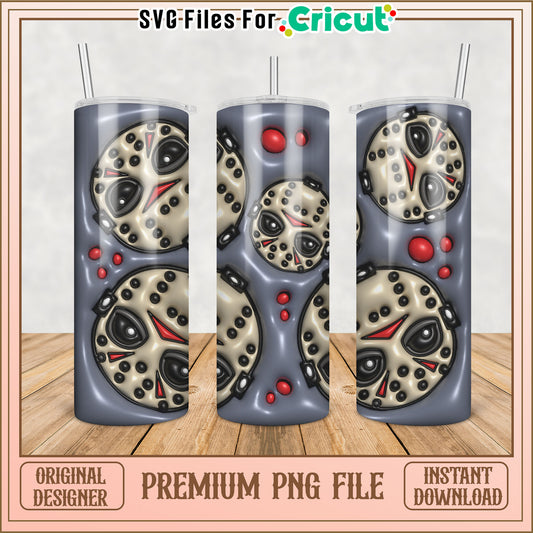 Tumbler PNG Jason Mask Design