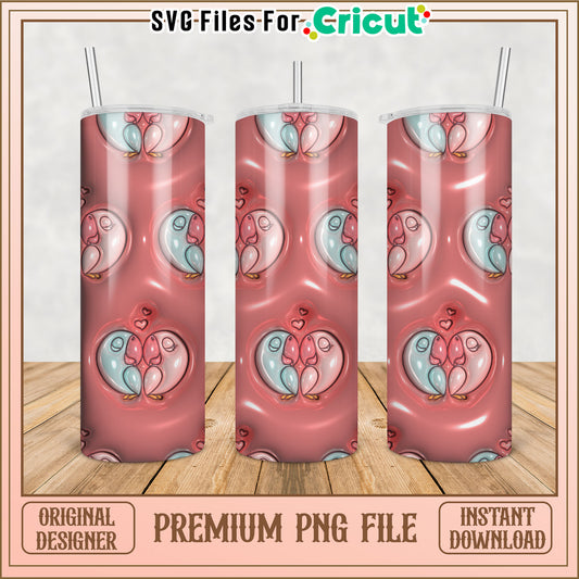 Tumbler PNG Kissing Birds Design