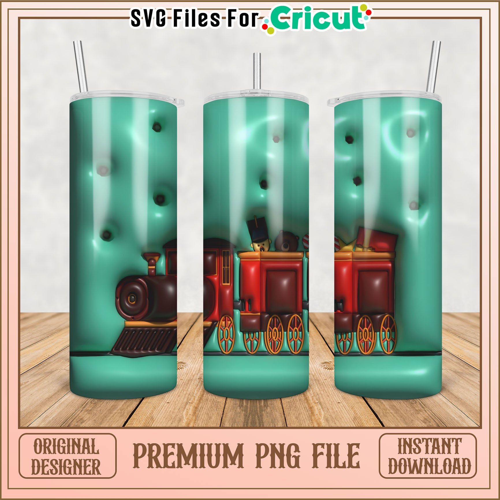 Tumbler PNG Train Design
