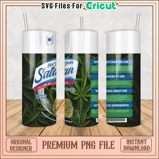 Tumbler PNG Weed Satan Design