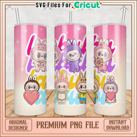 Tumbler labubu characters png, labubu secret png, labubu keychain​ png