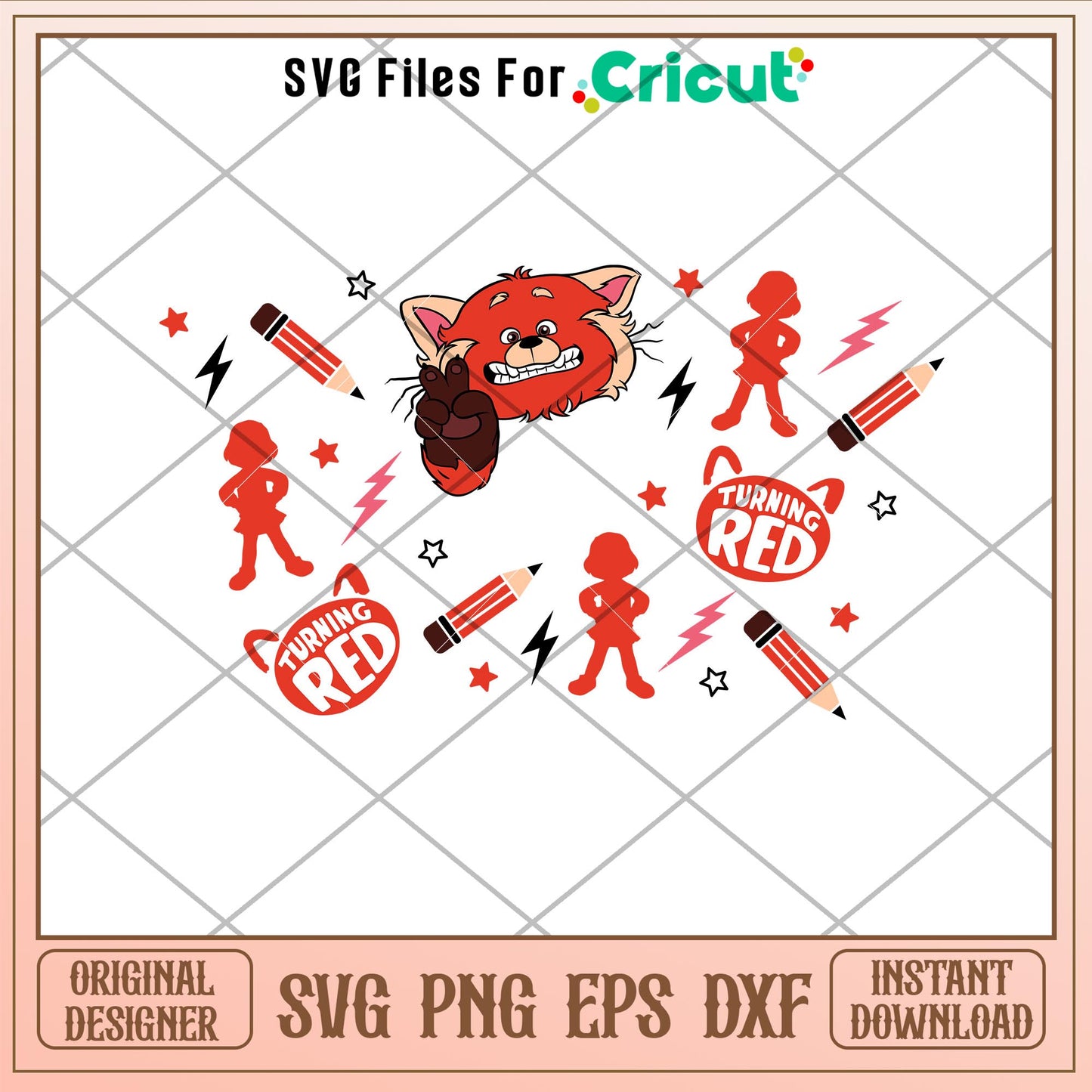 Turning Red Full Wrap, Turning Red Full Wrap Svg