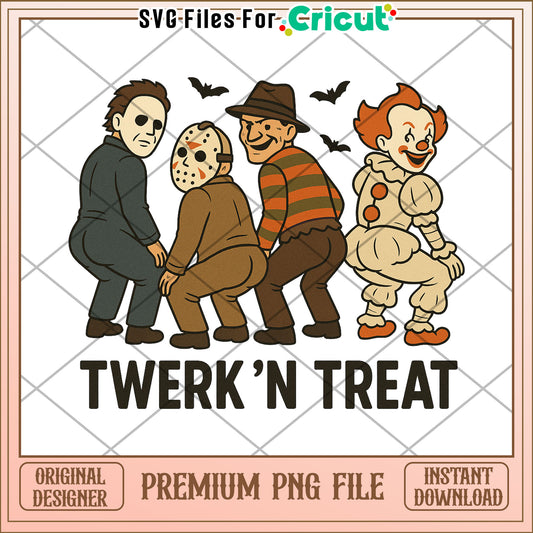 Twerk'n treat png, halloween png, halloween season png