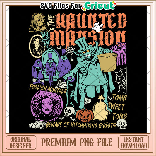 Two side the haunted mansion png, halloween characters png, halloween season png