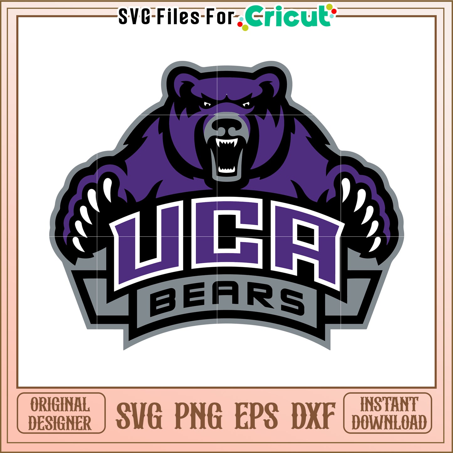 UCA Bears SVG Design for Cricut, Perfect for T-shirt and Decal Projects