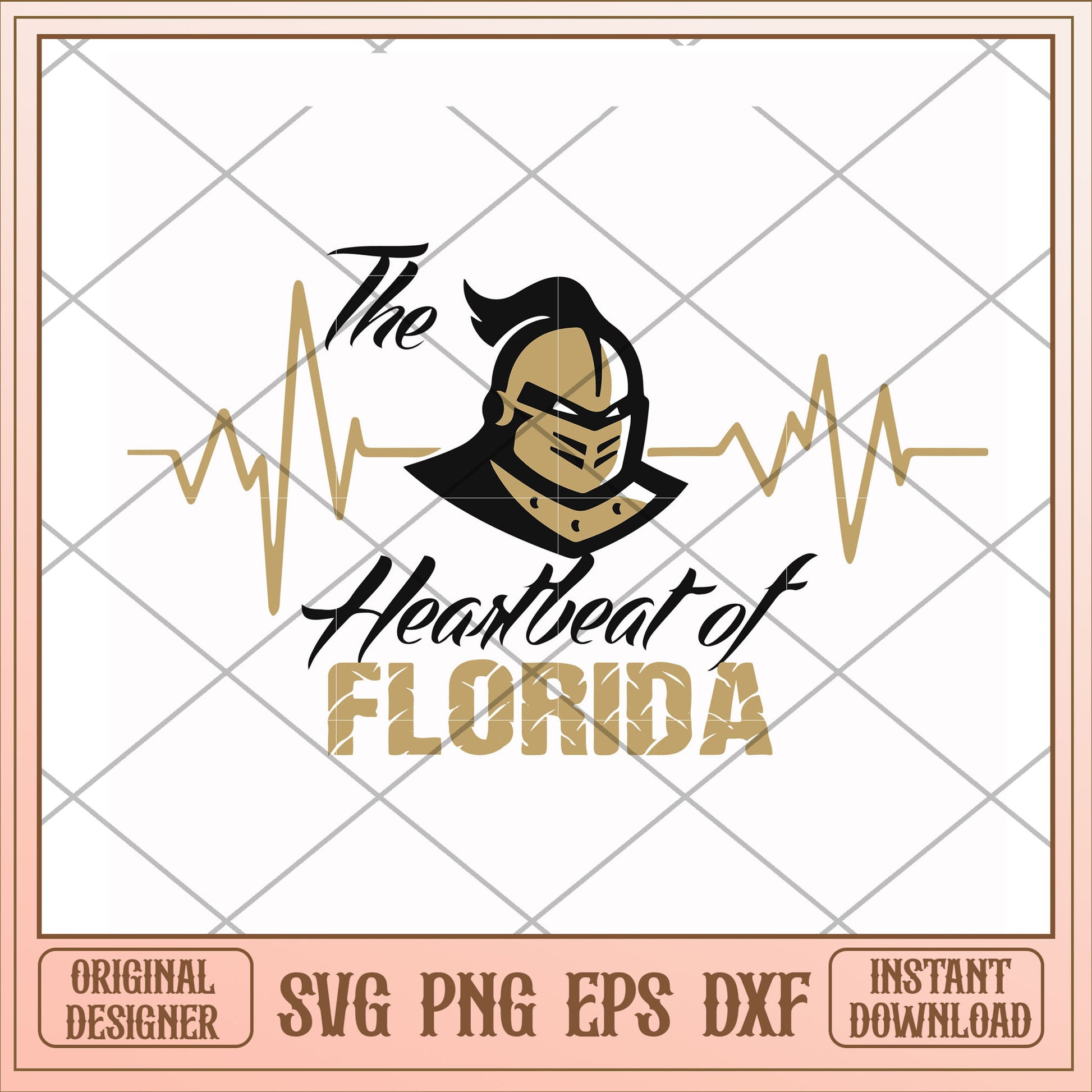UCF Knights the heartbeat of florida svg, heartbeat svg, ncaa svg