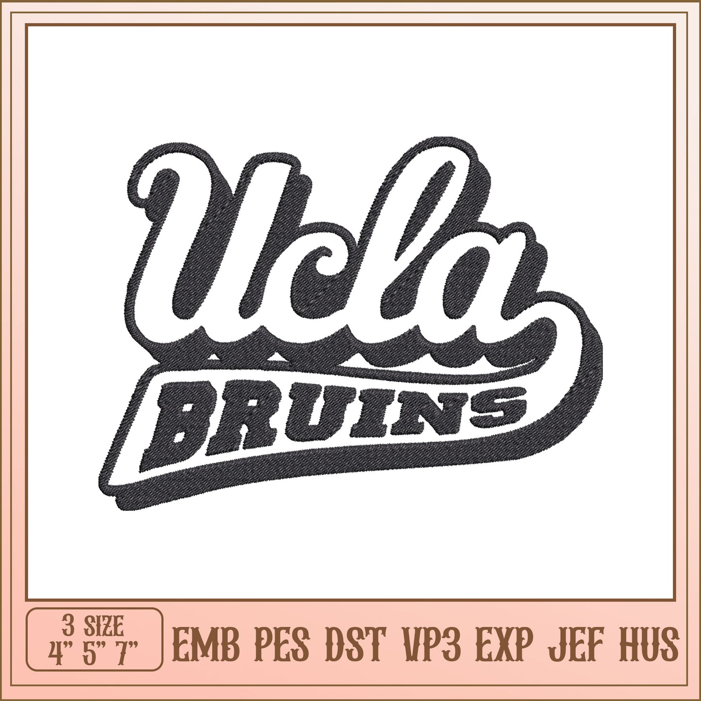 UCLA Bruins Embroidery Design