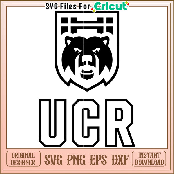 UCR Bear Logo SVG Design for Cricut, Instant Download in Multiple Form ...