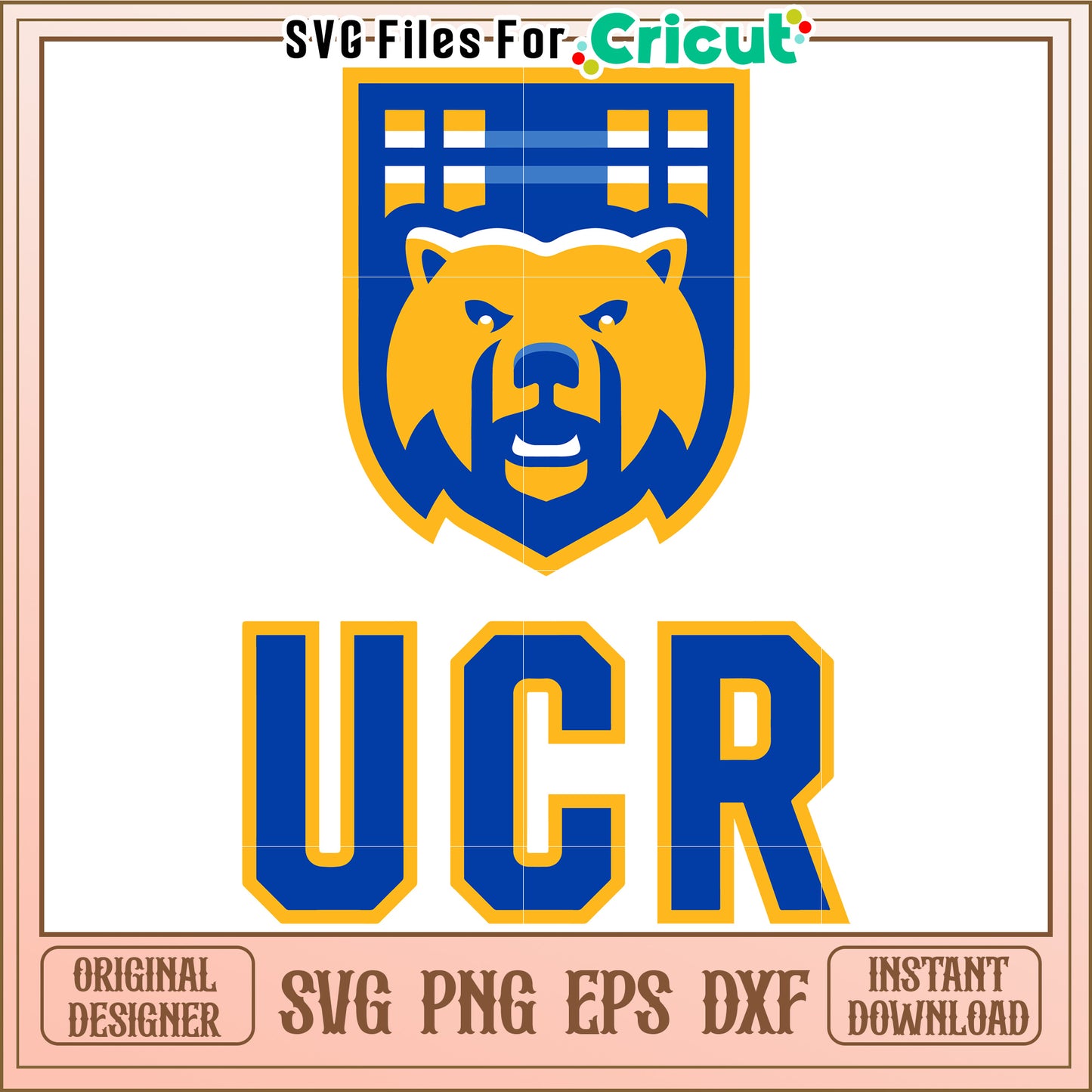 UCR logo SVG design for Cricut, perfect for college spirit projects