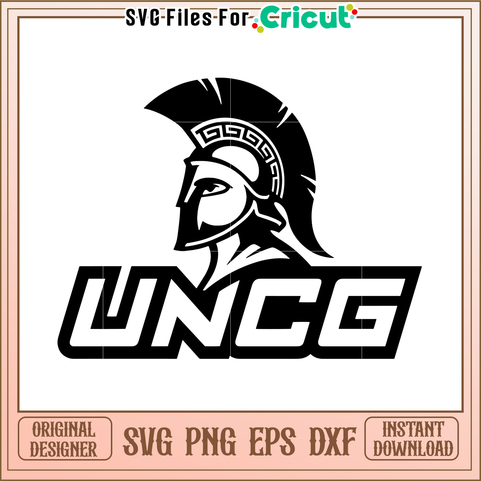 UNCG Spartan Logo SVG Design for Cricut, Perfect for Craft Projects