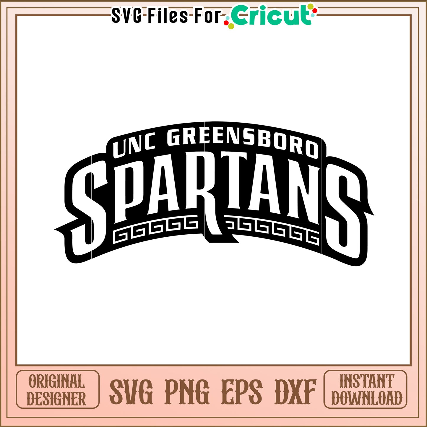 UNC Greensboro Spartans SVG Design, perfect for Cricut enthusiasts and crafters