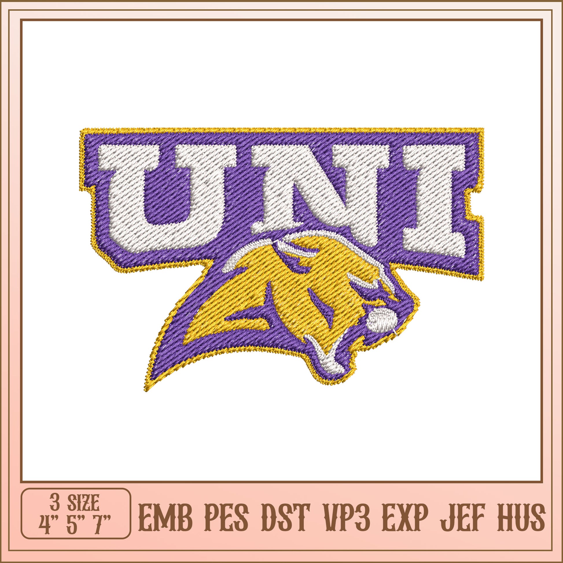 UNI Panther Embroidery Design