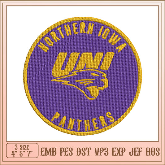 UNI Panthers Embroidery Design - 3 Sizes
