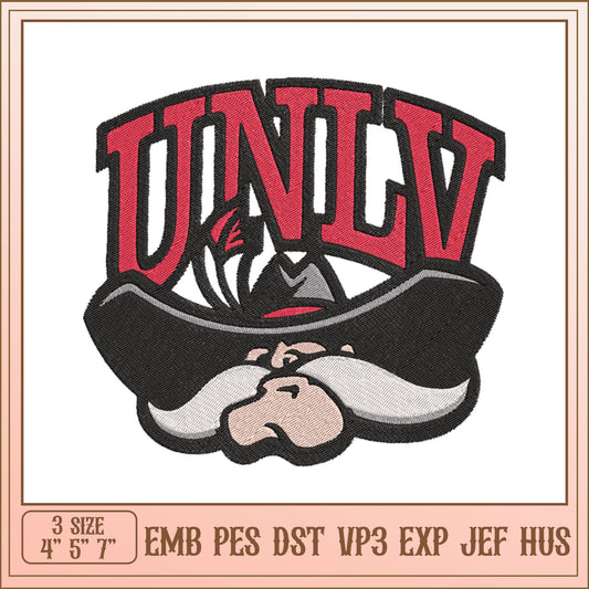 UNLV Rebel Mascot Embroidery Design
