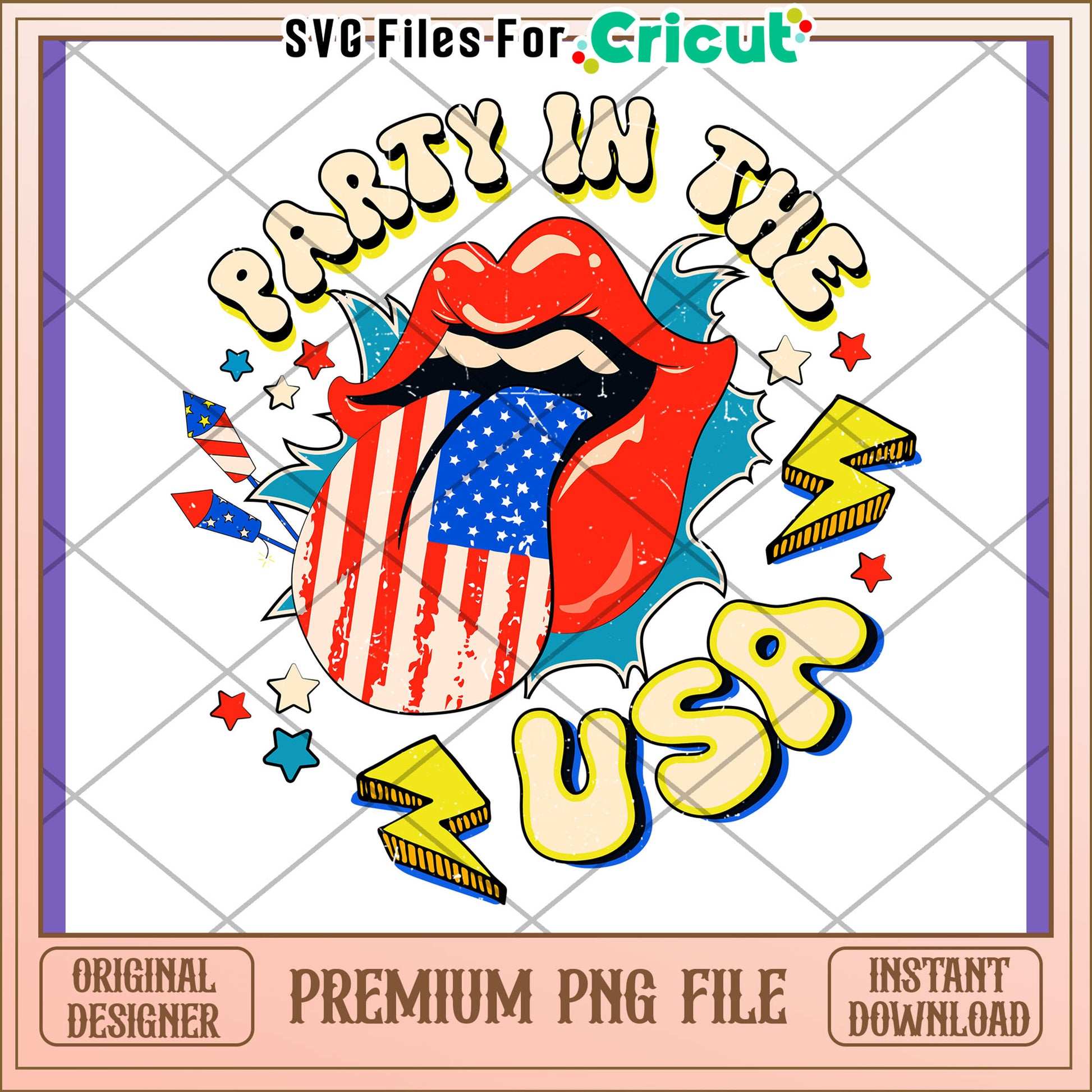 USA Party PNG Design 4th of July Graphic