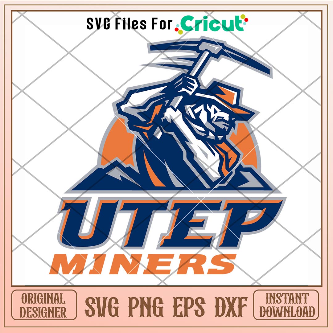 UTEP Miners Logo Svg, UTEP Miners Svg, NCAA Svg