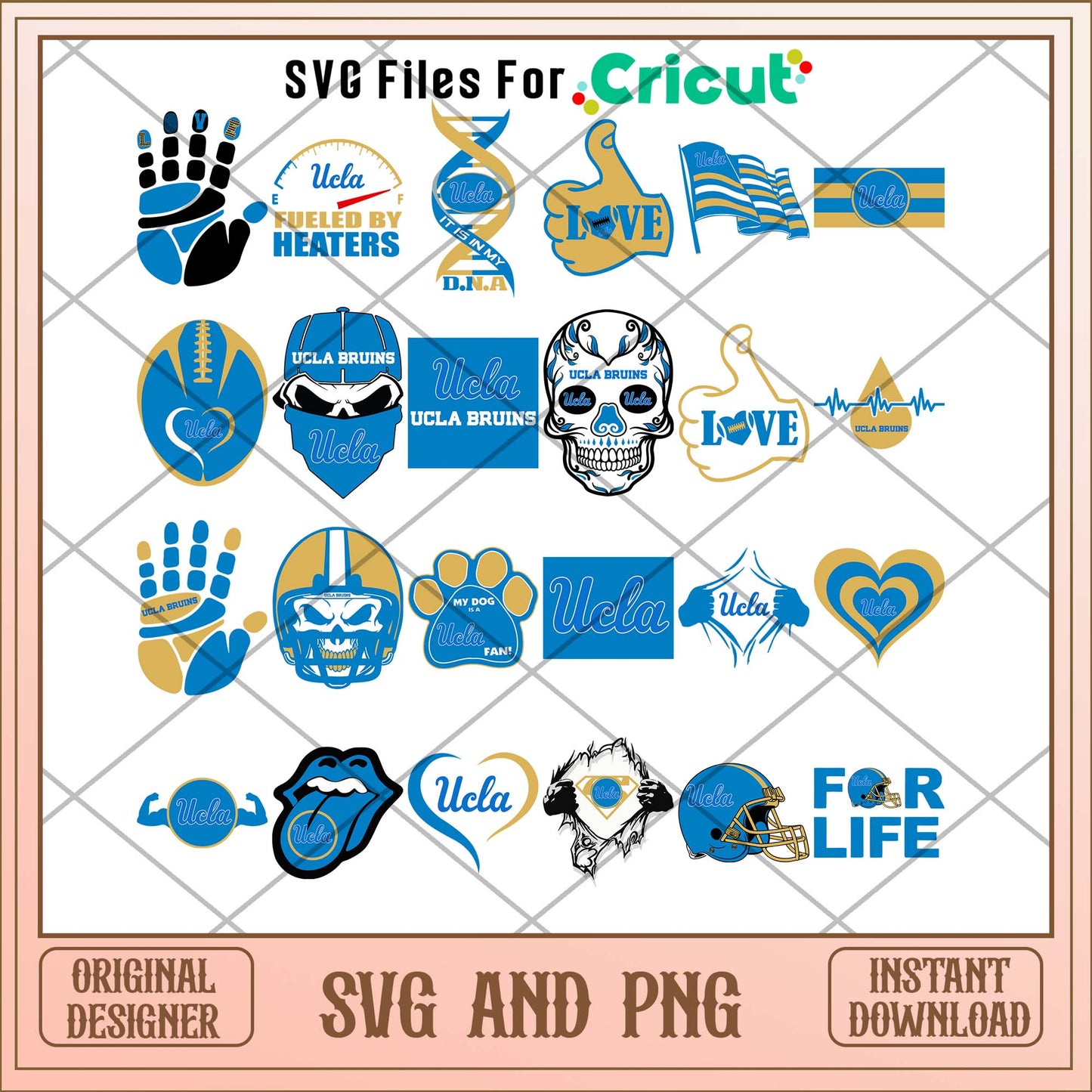 UCLA Bruins flag svg, UCLA Bruins college svg bundle, NCAA svg