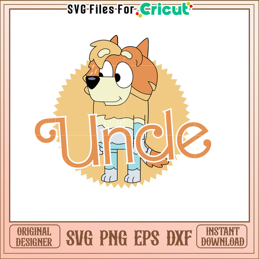 Uncle Cartoon Dog SVG Illustration